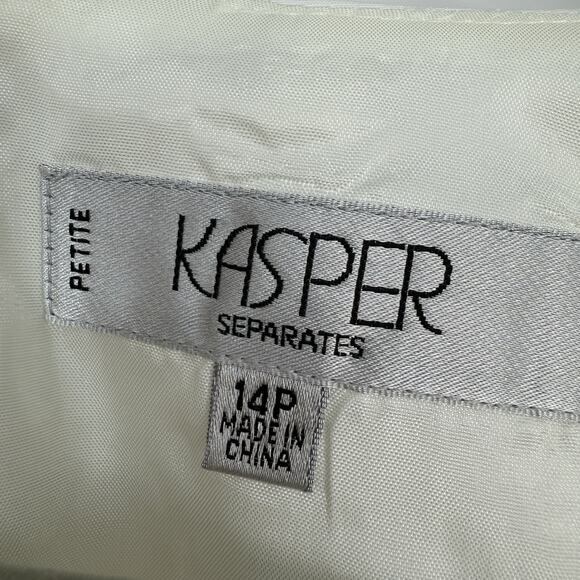 Kasper Artsy Textured Sleeveless Sheath Dress Size 14P White NEW - Picture 9 of 10